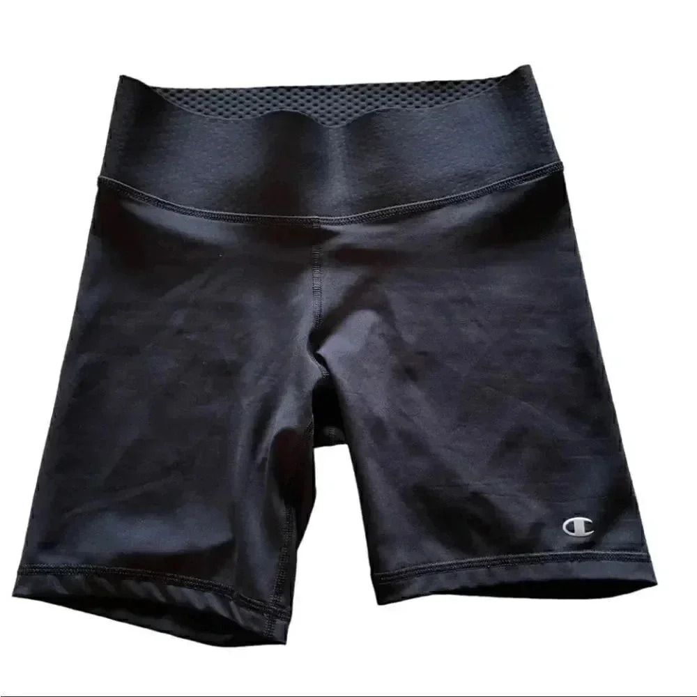 Champion Black Bike Yoga High Waist Shorts SZ S